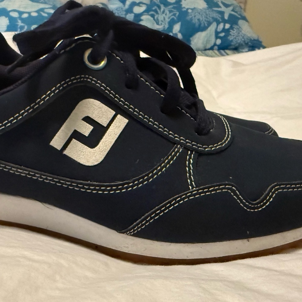Women's FootJoy Sport Retro Blue and White Golf Shoes. Size 7 - Picture 5 of 7
